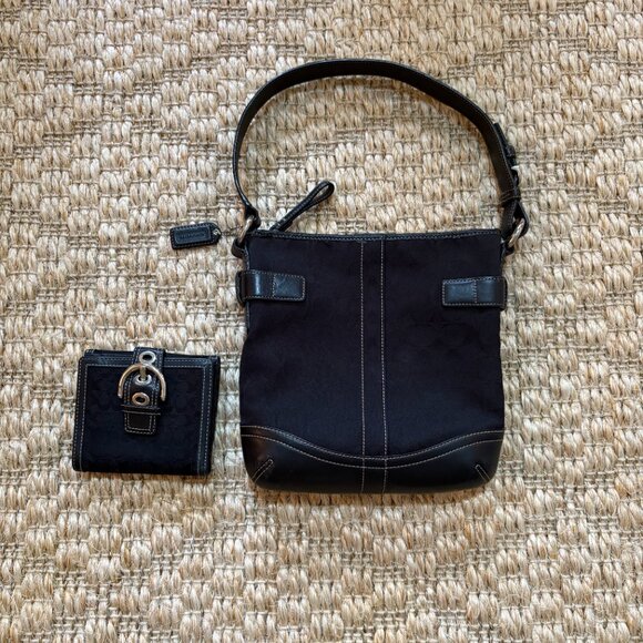 Coach Signature Vintage Purse and Wallet - Picture 1 of 6